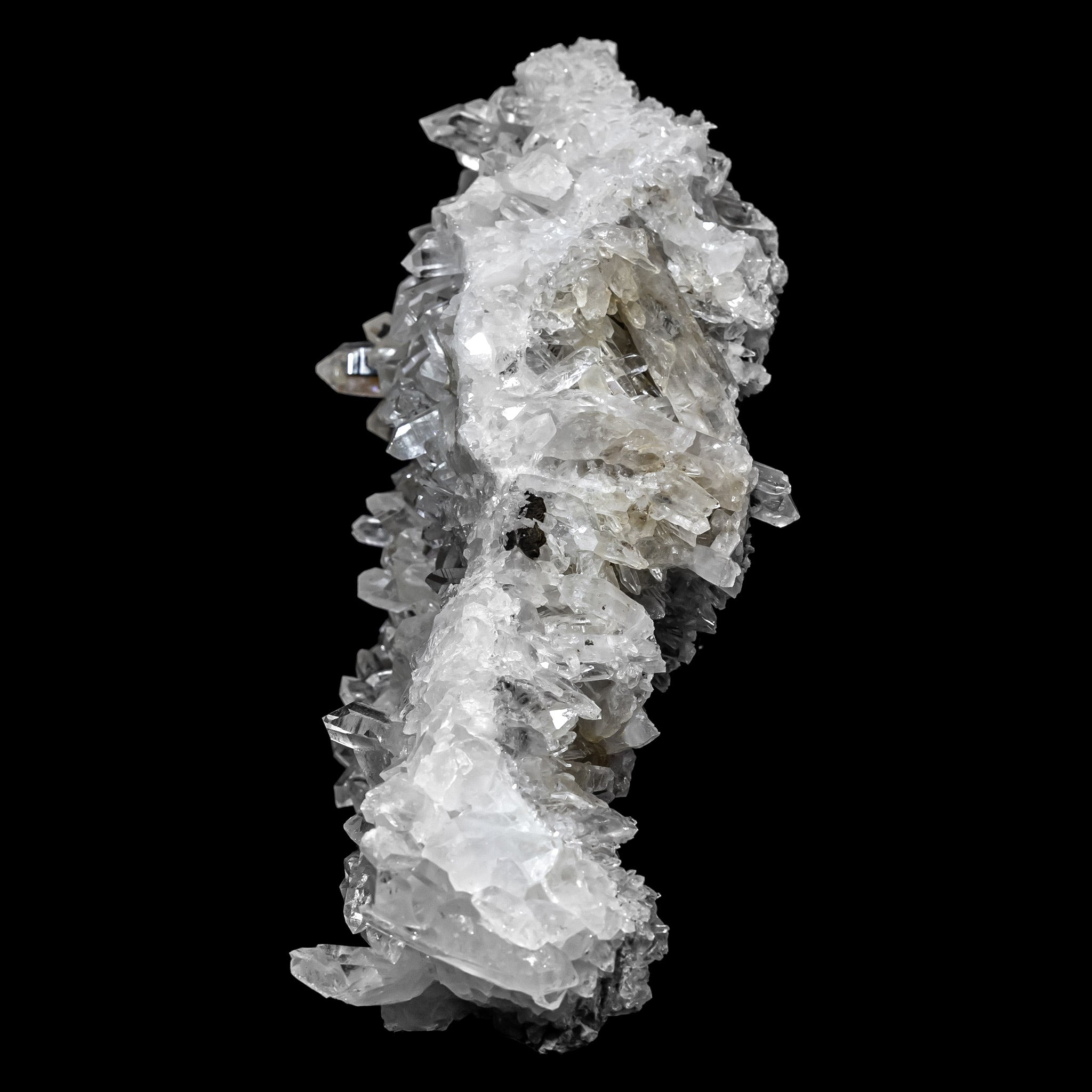 Clear Quartz Cluster from Colombia with Stand