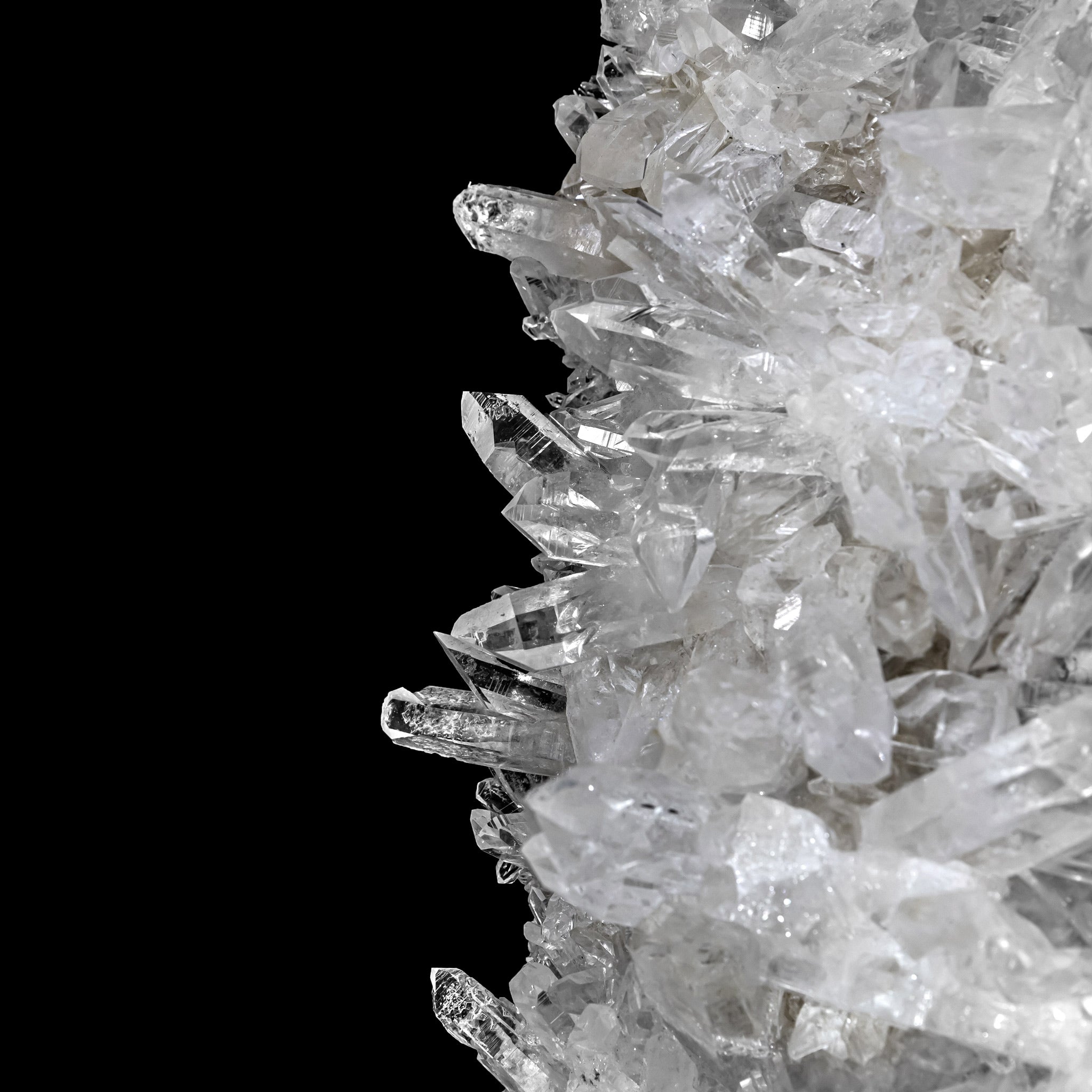 Clear Quartz Cluster from Colombia with Stand