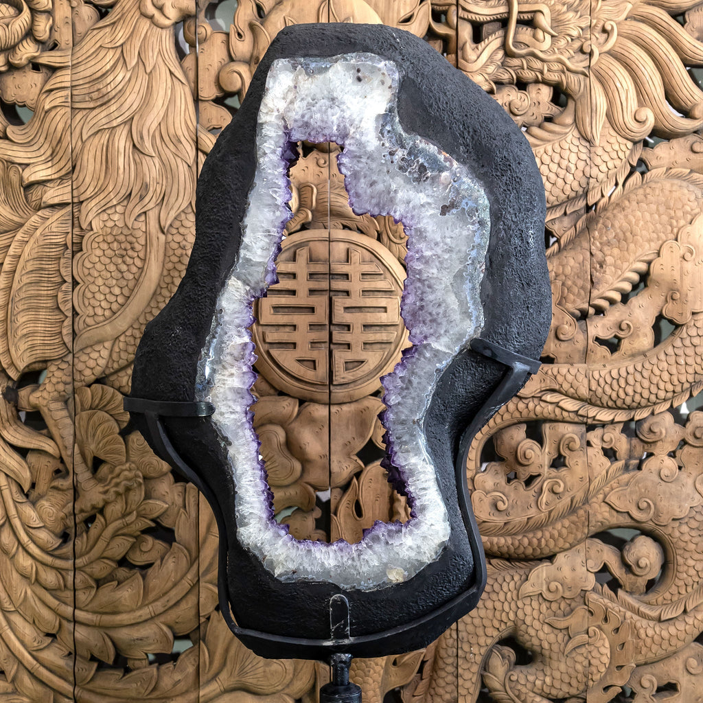 Amethyst Ring with Iron Base