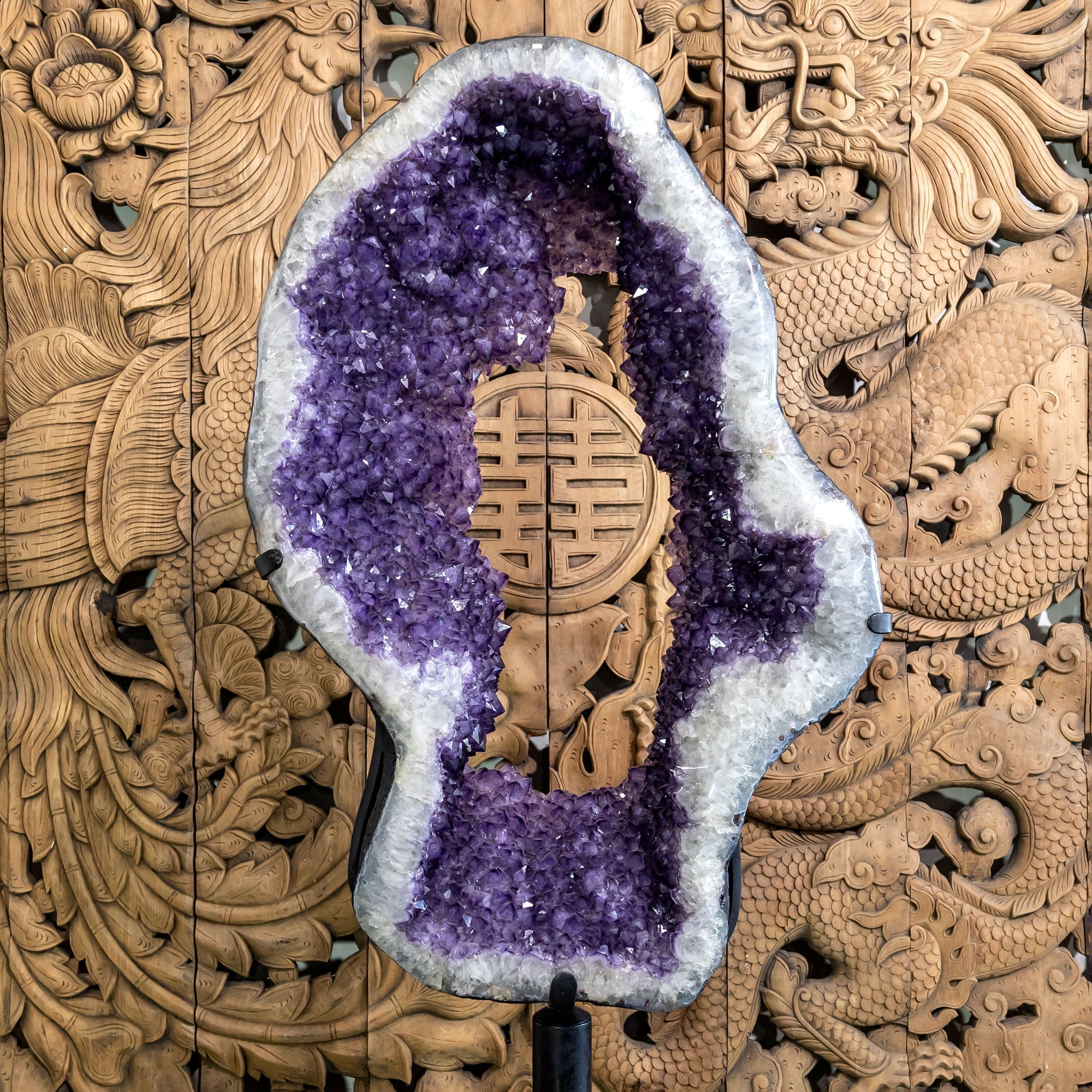 Amethyst Ring with Iron Base