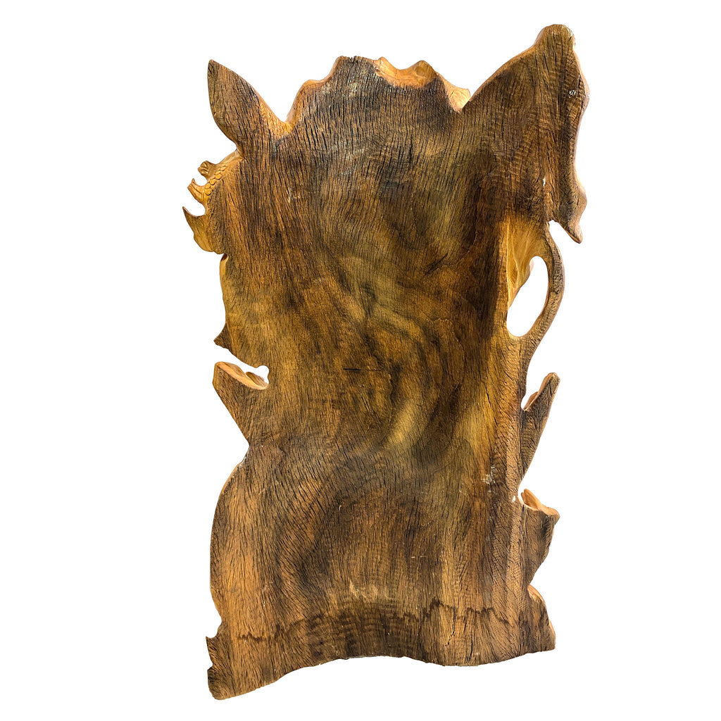 Hand-Carved Fisherman Wooden Statue