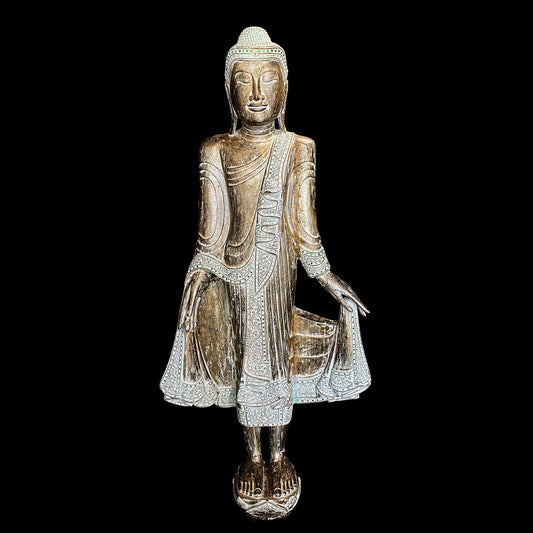 Hand Carved Wooden Buddha