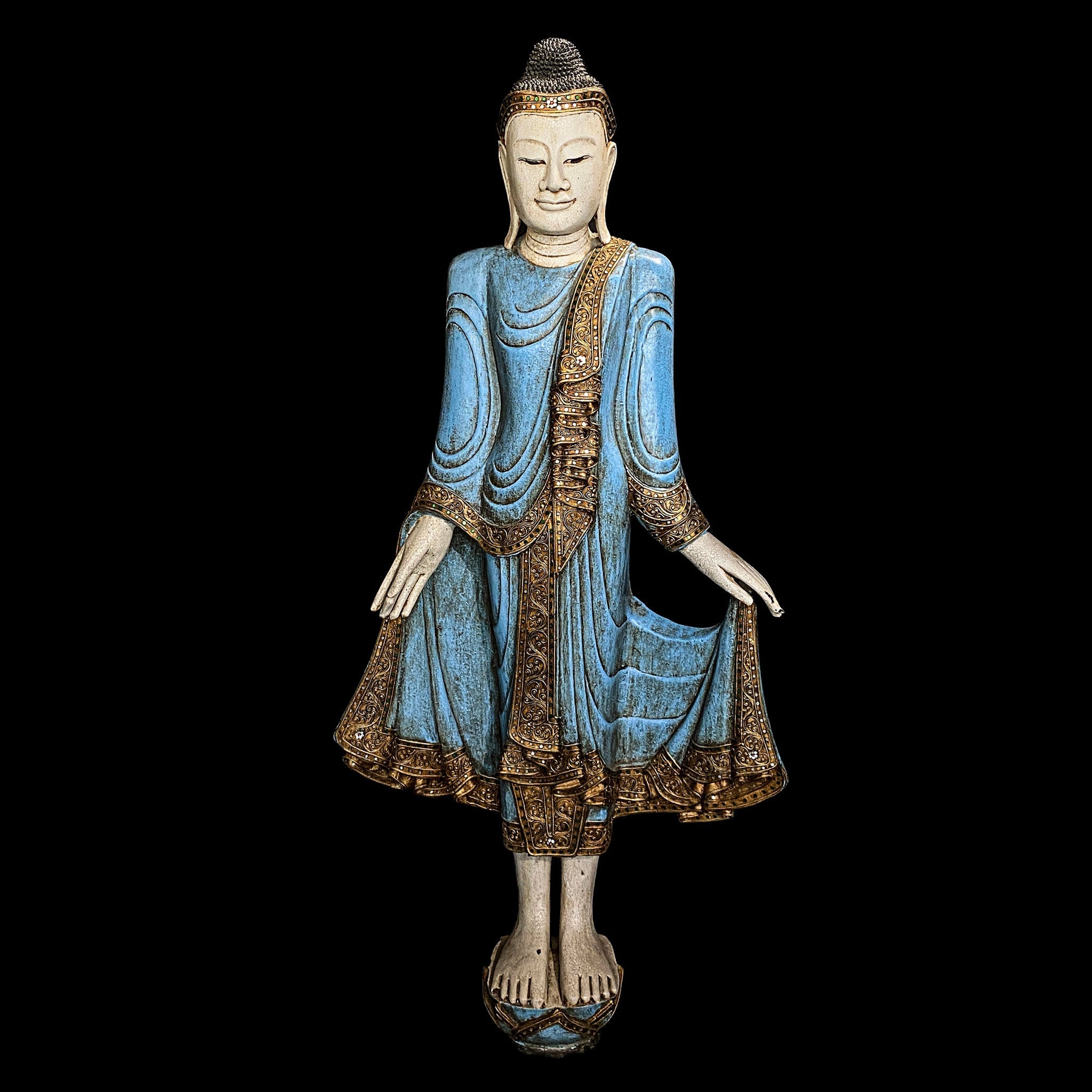 Hand Carved Wooden Buddha