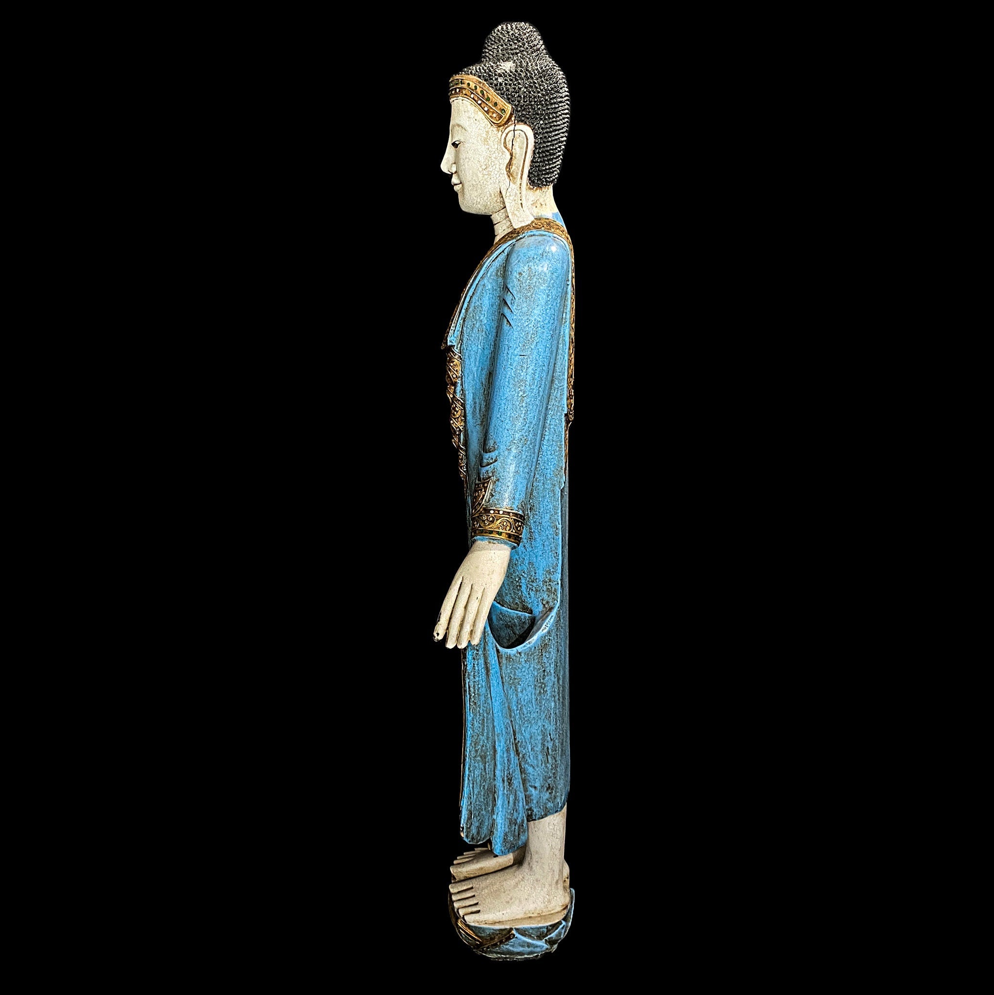 Hand Carved Wooden Buddha