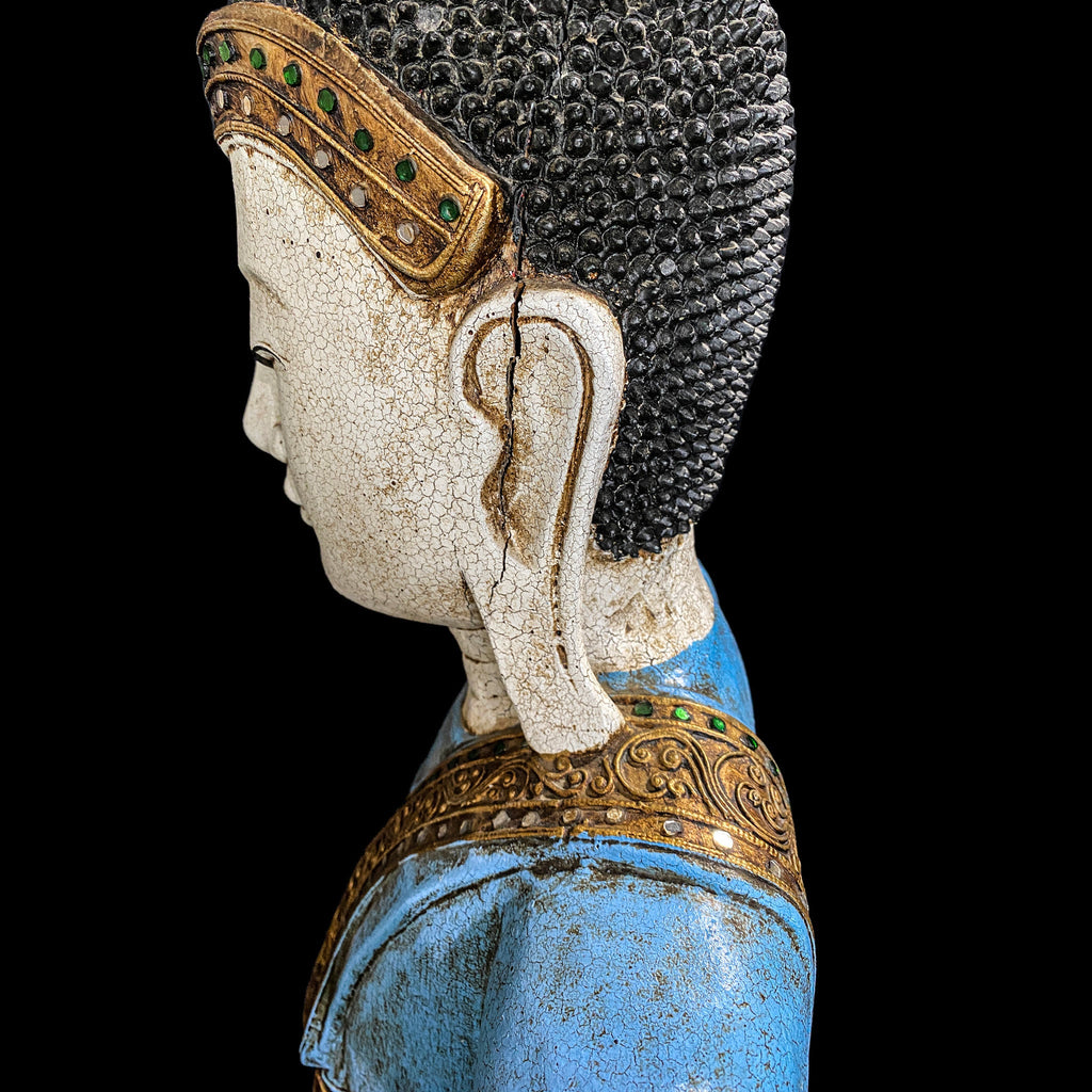 Hand Carved Wooden Buddha