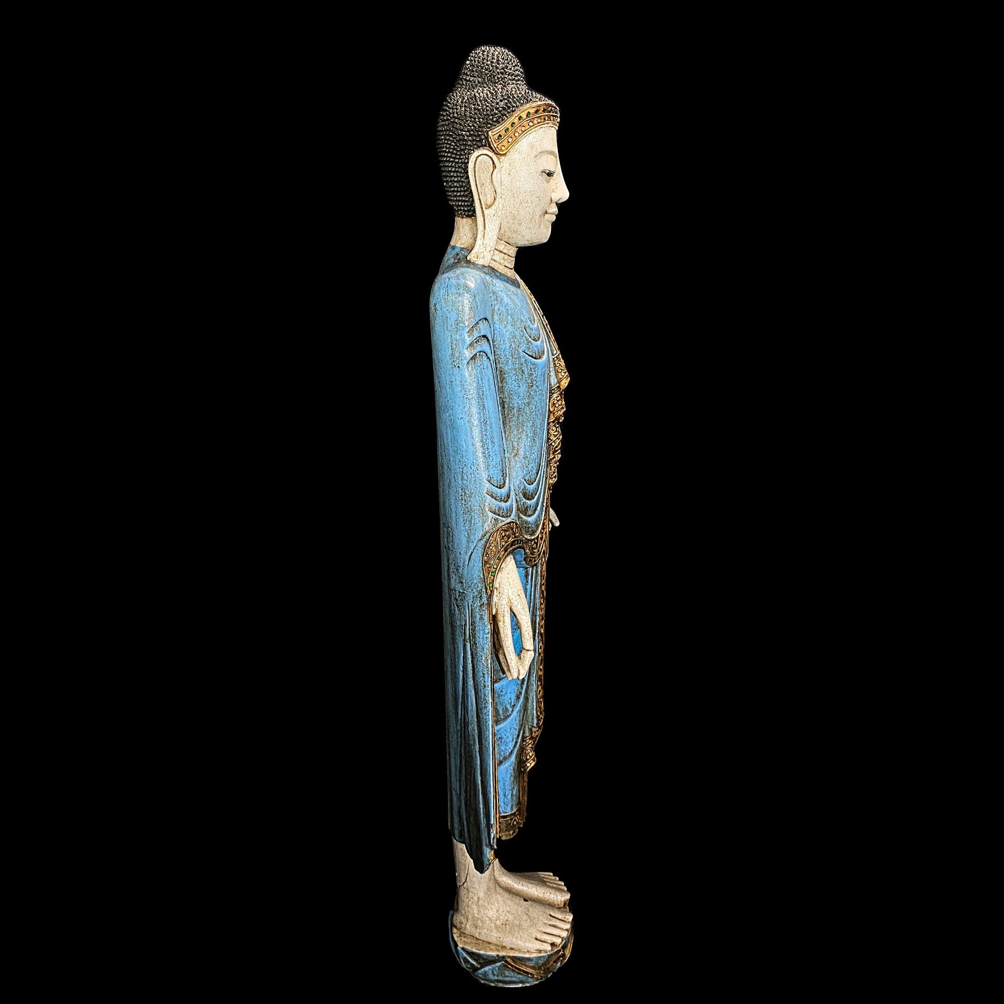 Hand Carved Wooden Buddha