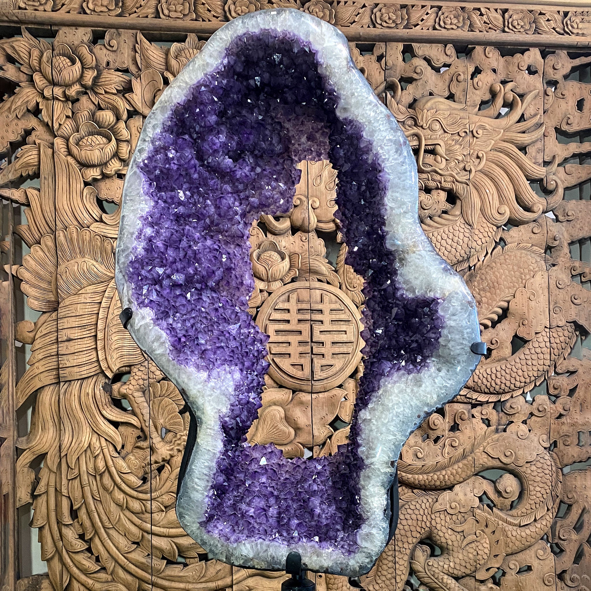 Amethyst Ring with Iron Base