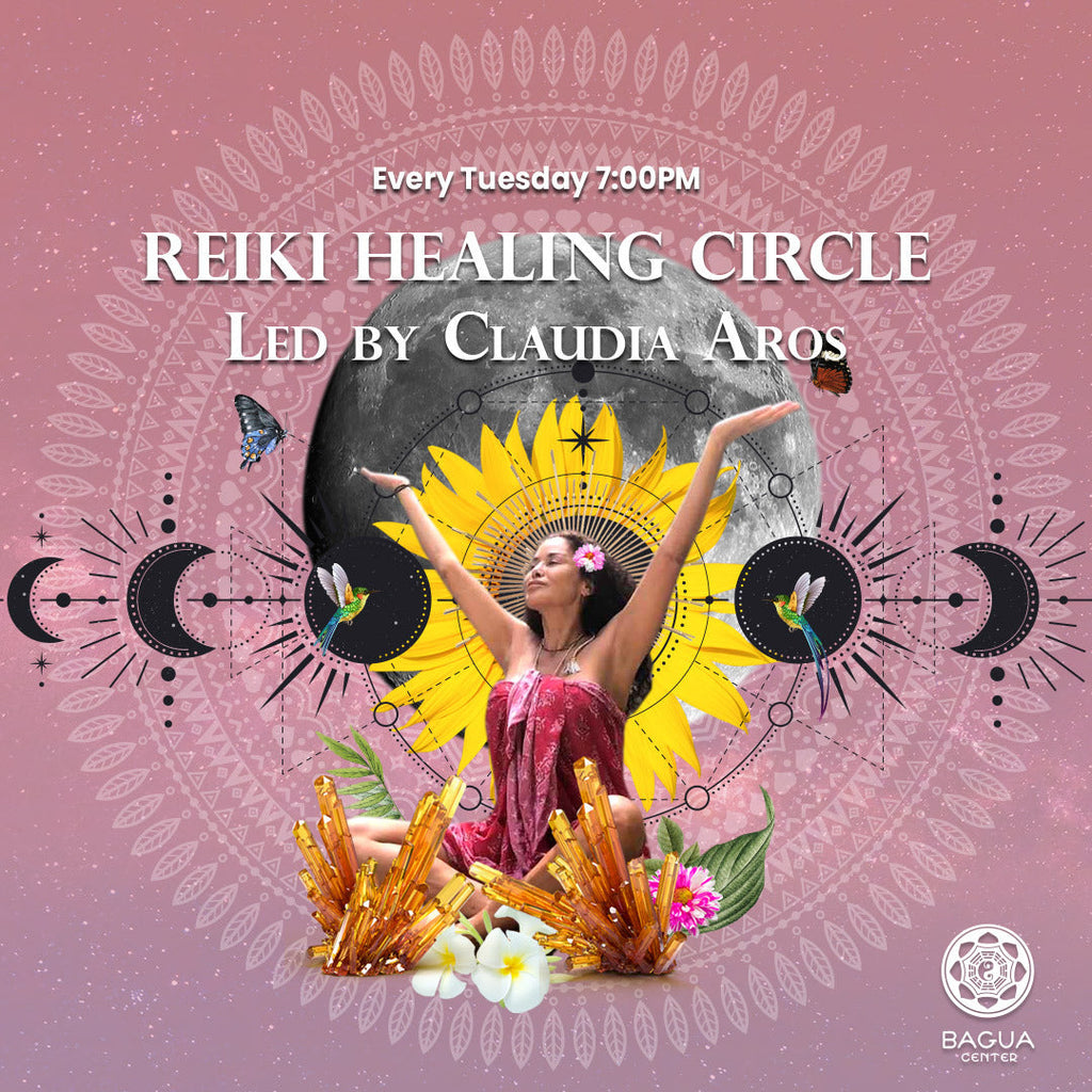 Reiki Healing Circle led by Claudia Aros every Tuesday at 7:00 PM