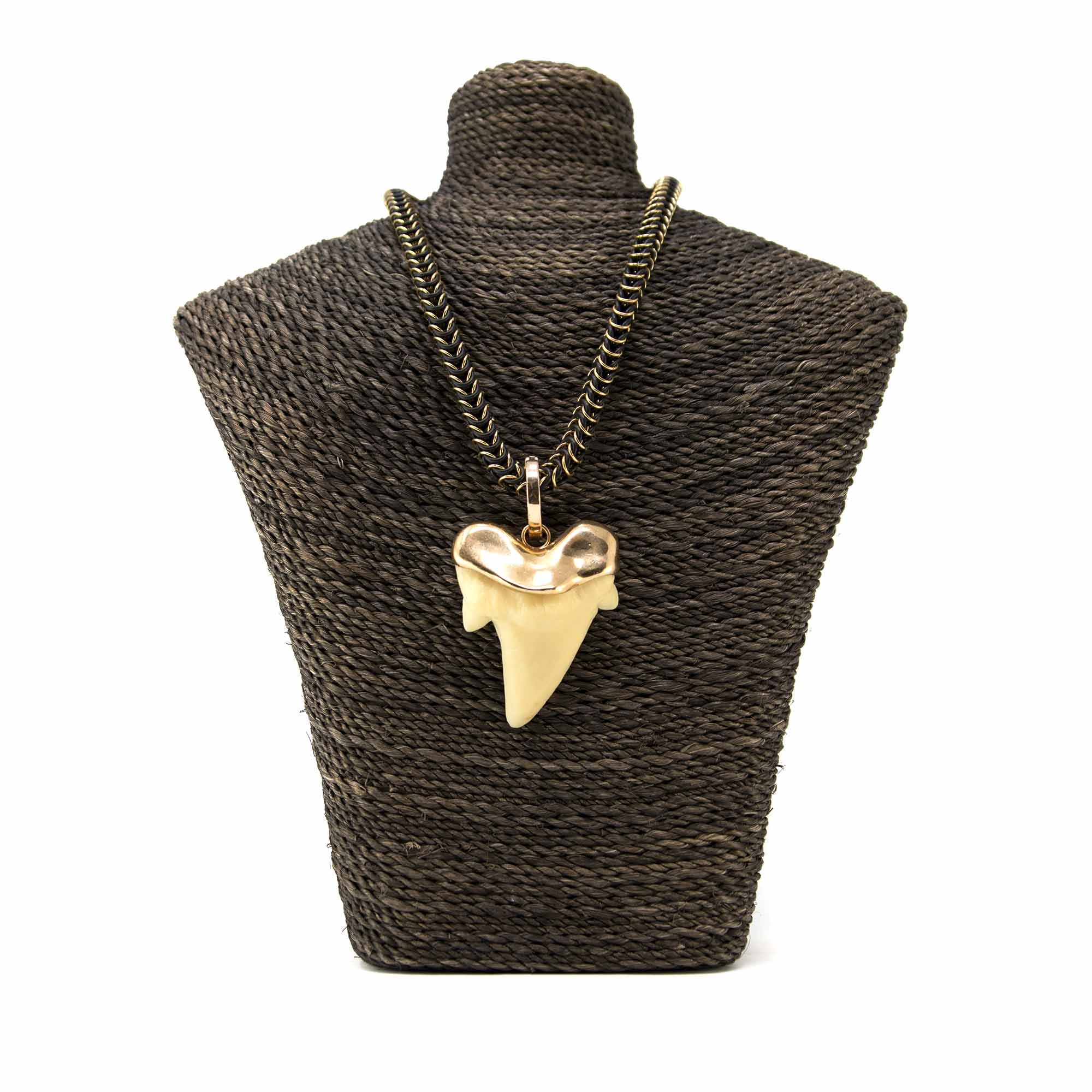 Gold Pendant with Tubular Chain