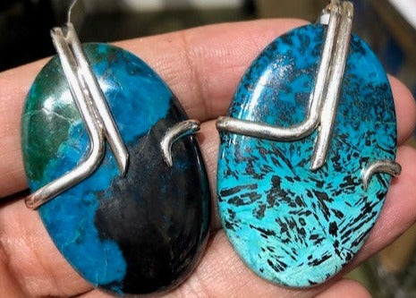 Chrysocolla Pendant on Sterling Silver