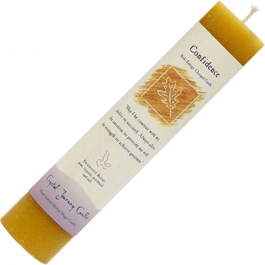 Reiki Pillar Candle Confidence