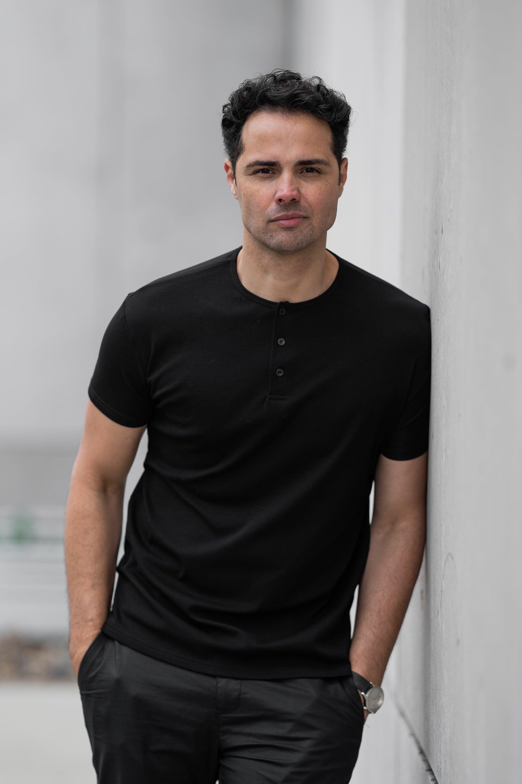 Classic Henley T-Shirt: Apricot - Rule Of Threads