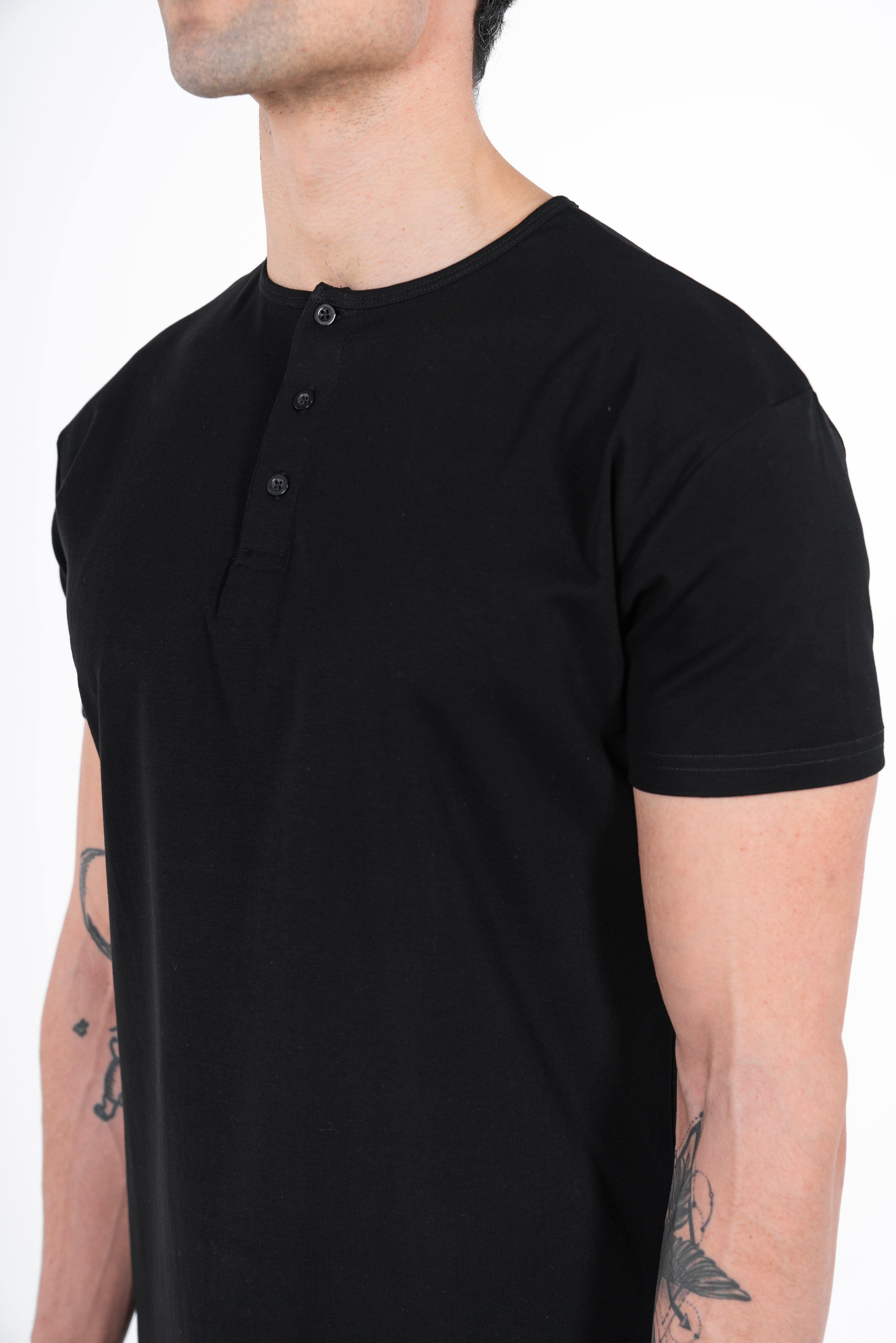 Classic Henley T-Shirt: Apricot - Rule Of Threads