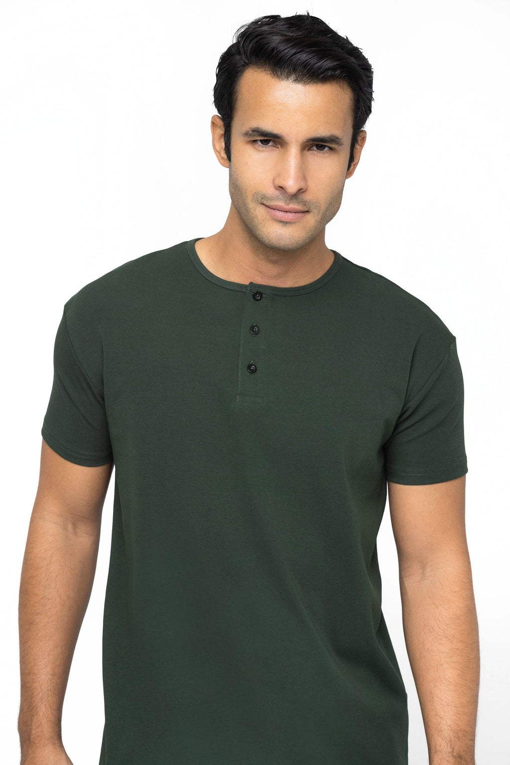 Classic Henley T-Shirt: Forest - Rule Of Threads