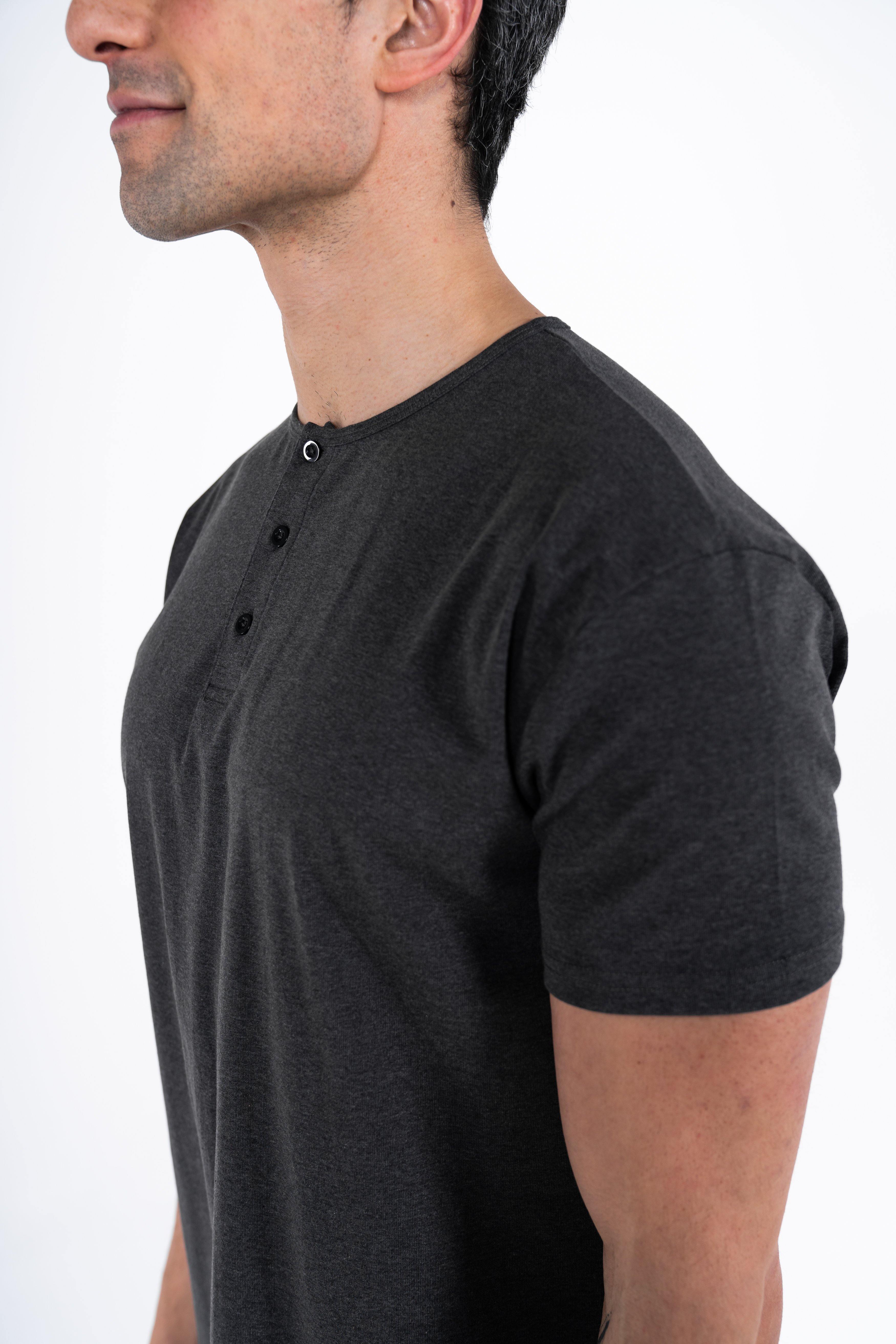 Classic Henley T-Shirt: Granite - Rule Of Threads