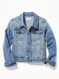 Medium-Wash Jean Jacket For Girls