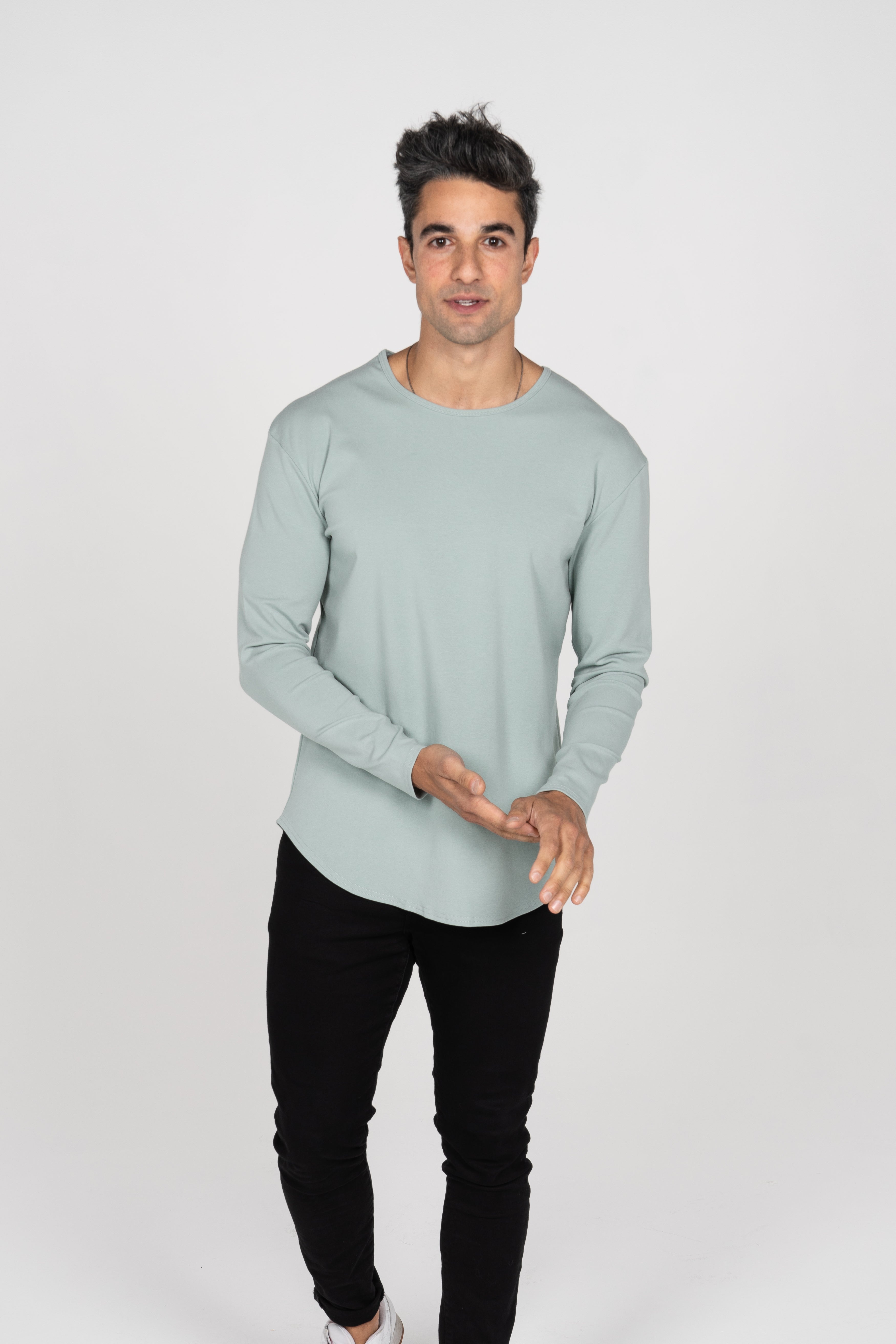 L/S Curve Crew: Arctic Blue - Rule Of Threads