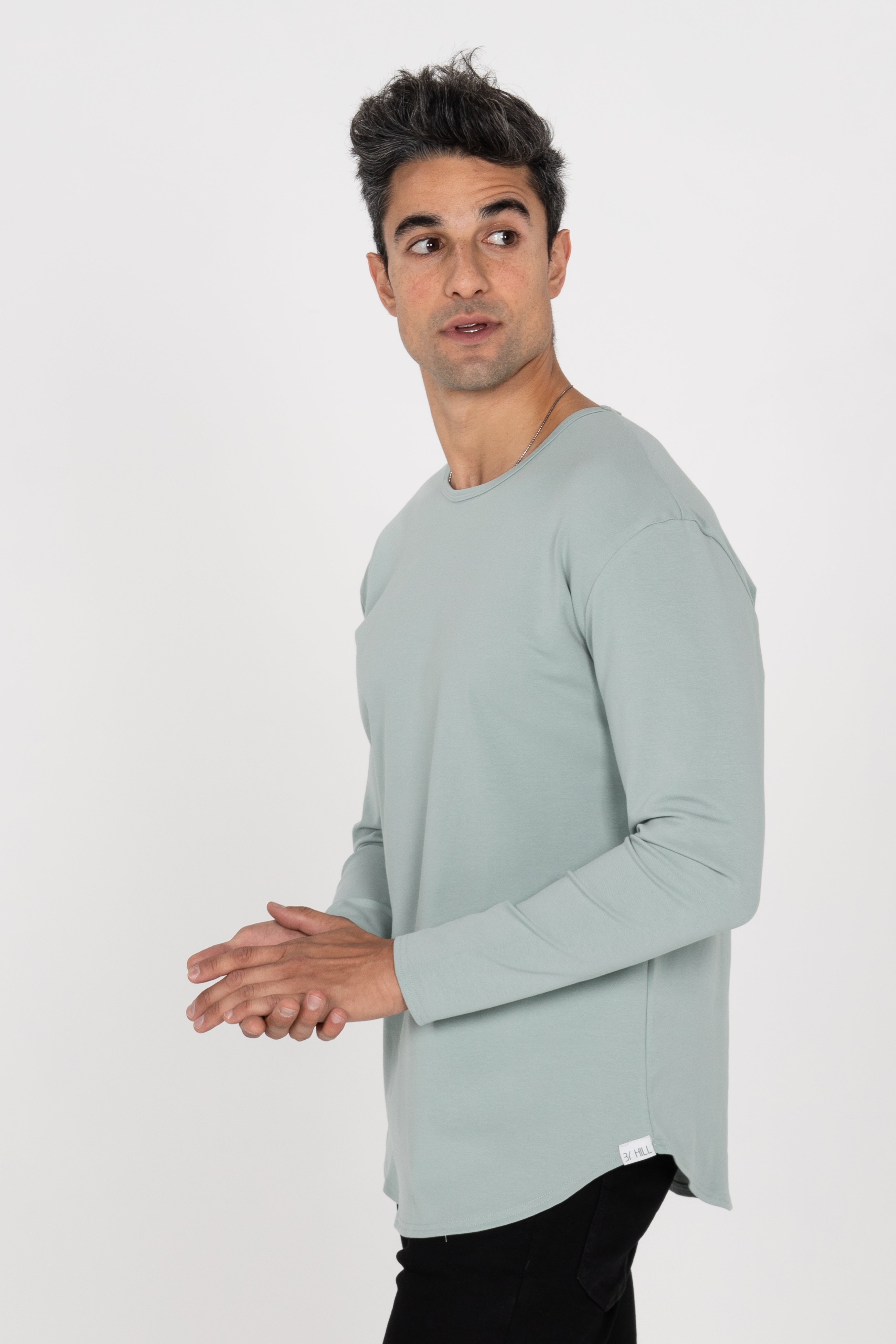 L/S Curve Crew: Arctic Blue - Rule Of Threads