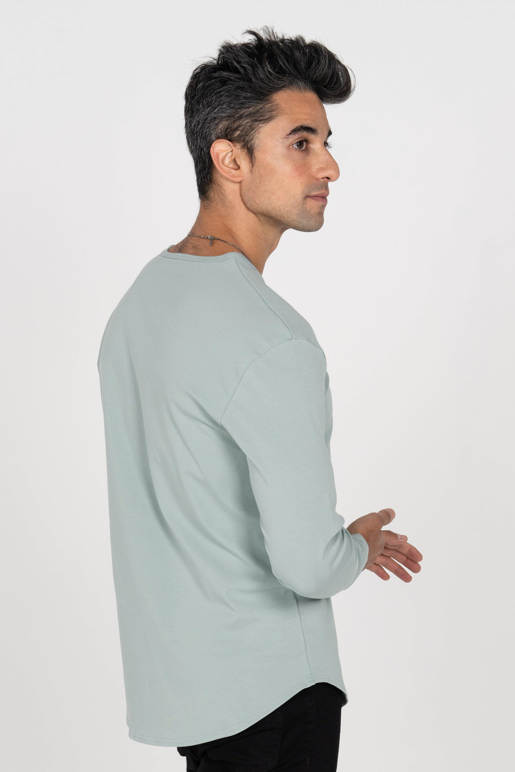 L/S Curve Crew: Arctic Blue - Rule Of Threads