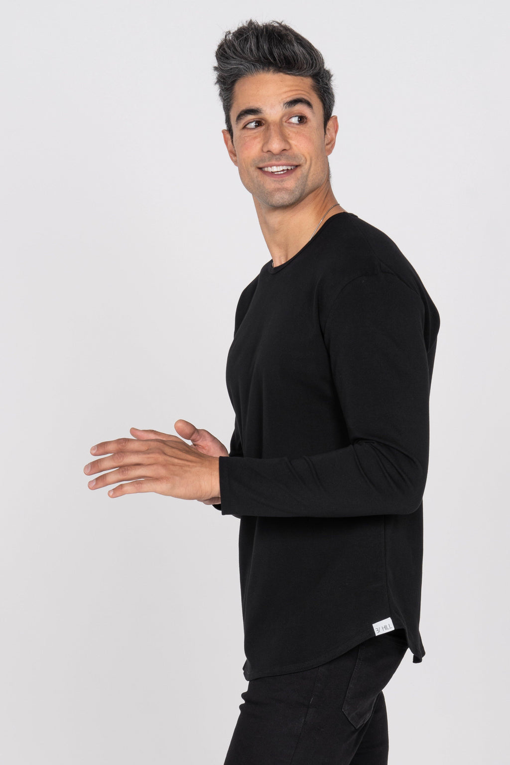 L/S Curve Crew: Black - Rule Of Threads