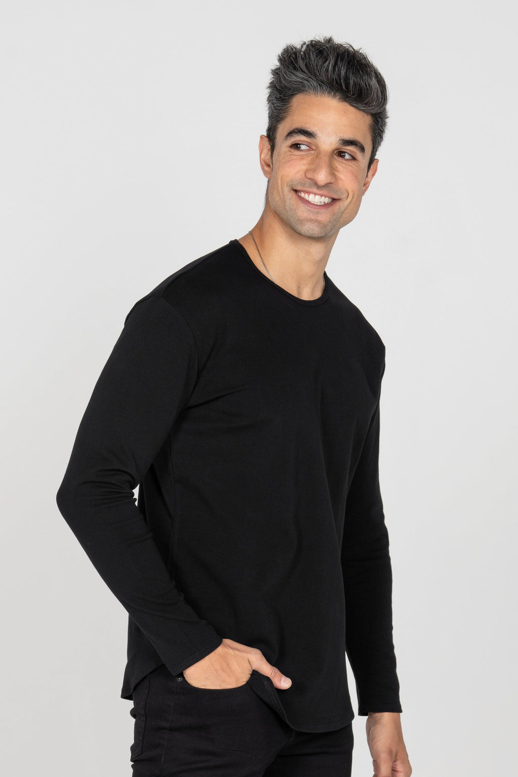 L/S Curve Crew: Black - Rule Of Threads