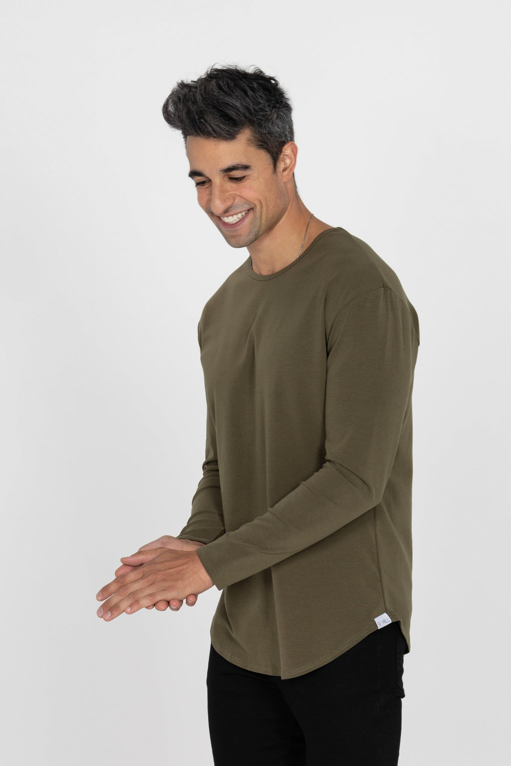 L/S Curve Crew: Olive - Rule Of Threads