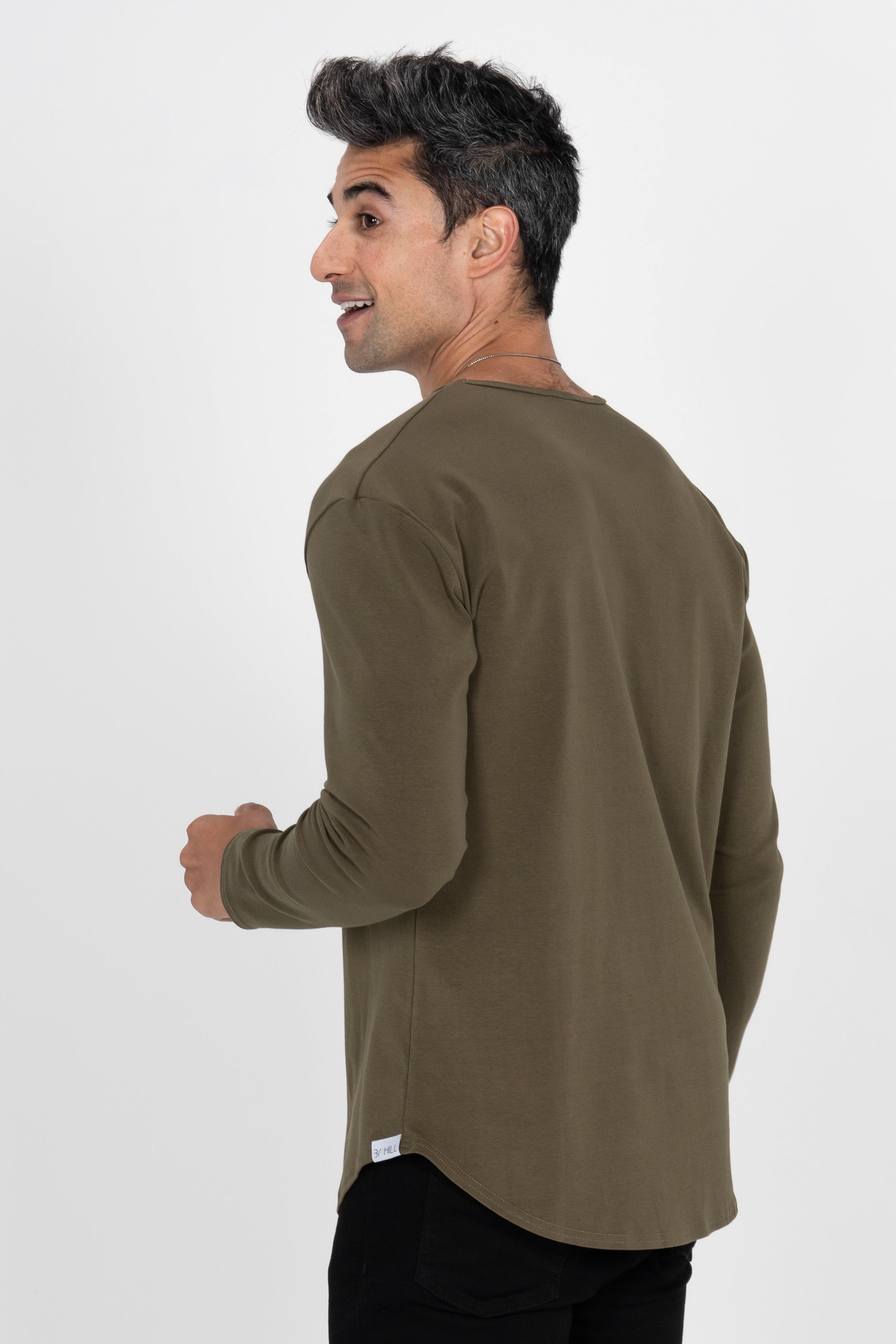 L/S Curve Crew: Olive - Rule Of Threads