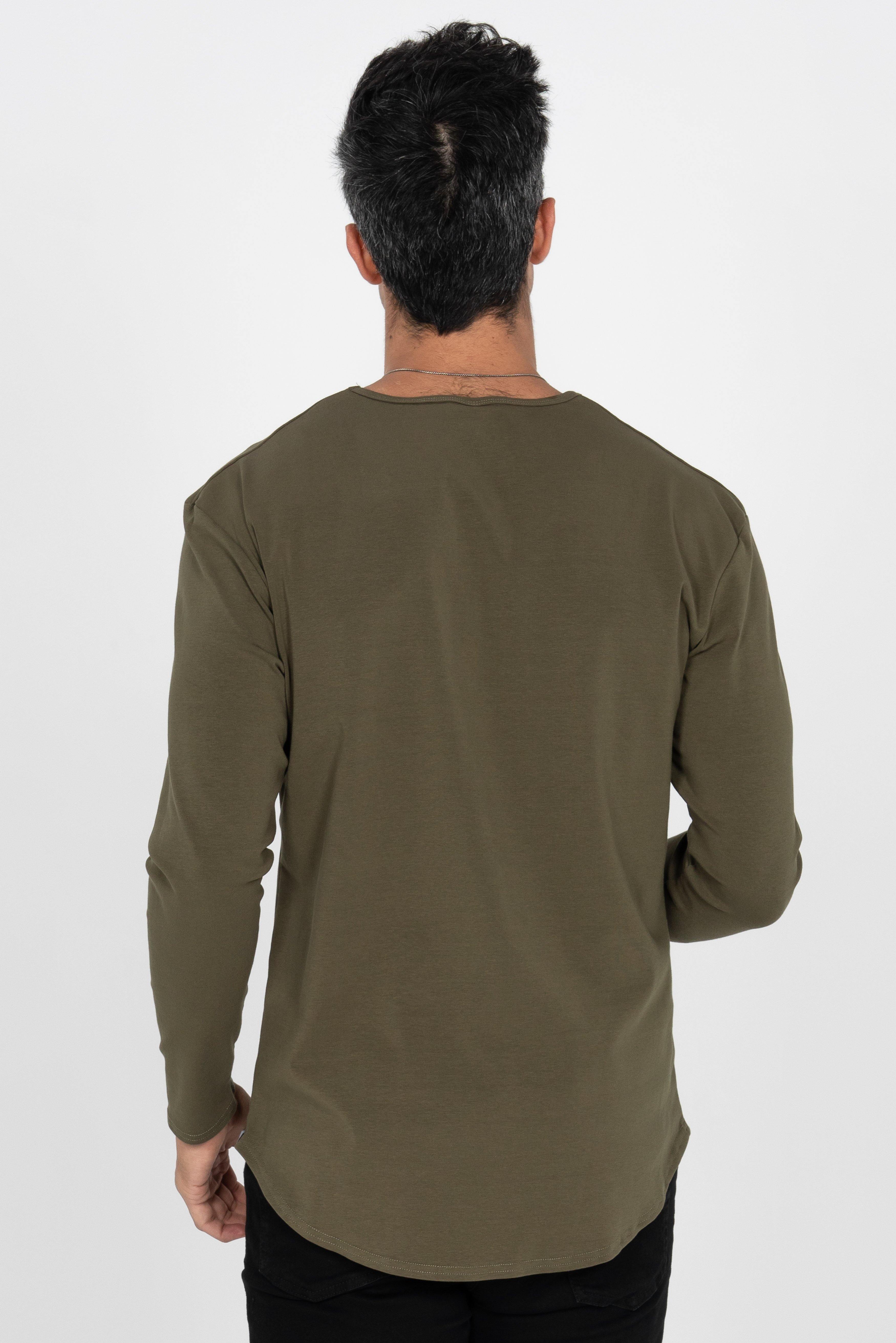 L/S Curve Crew: Olive - Rule Of Threads