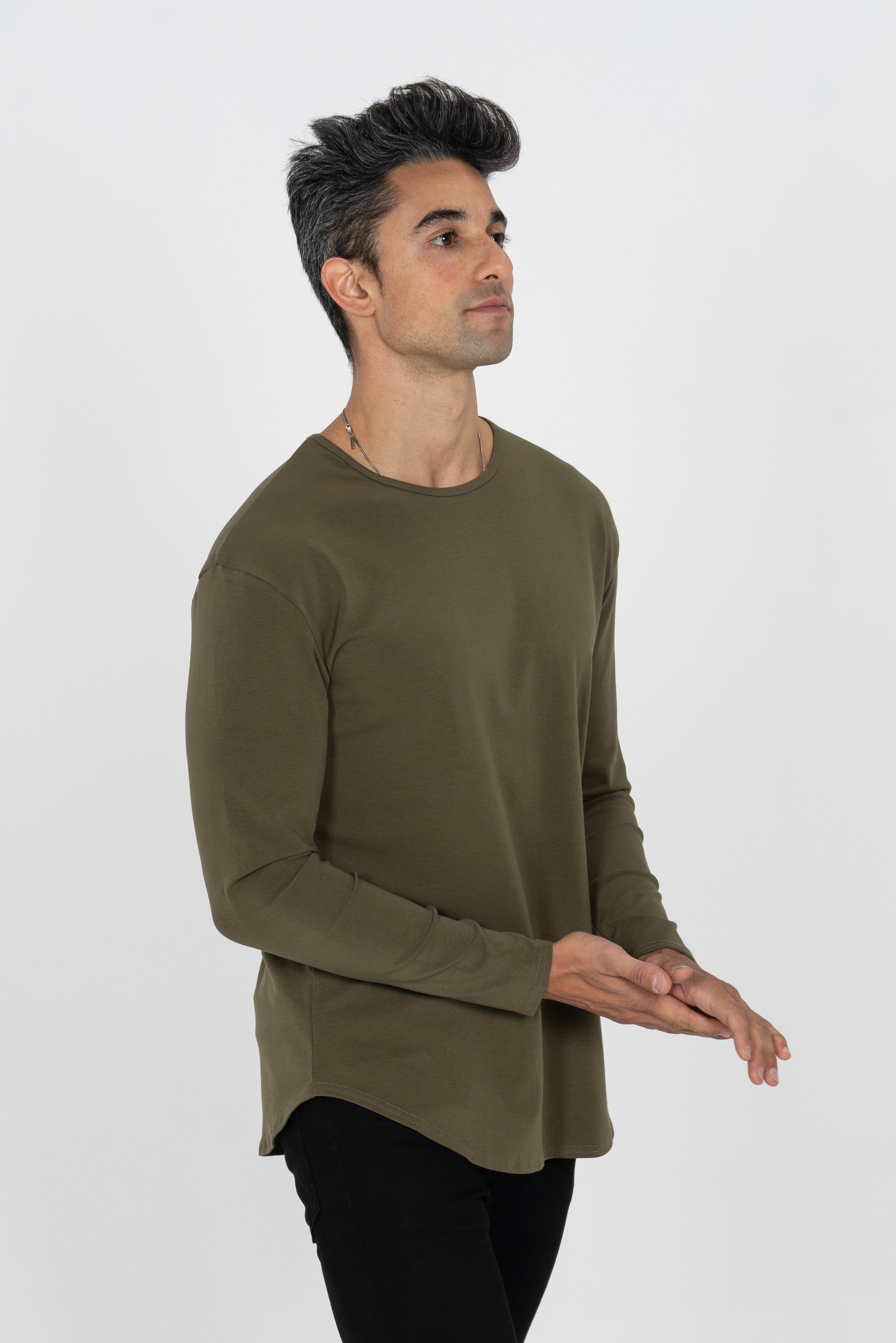 L/S Curve Crew: Olive - Rule Of Threads