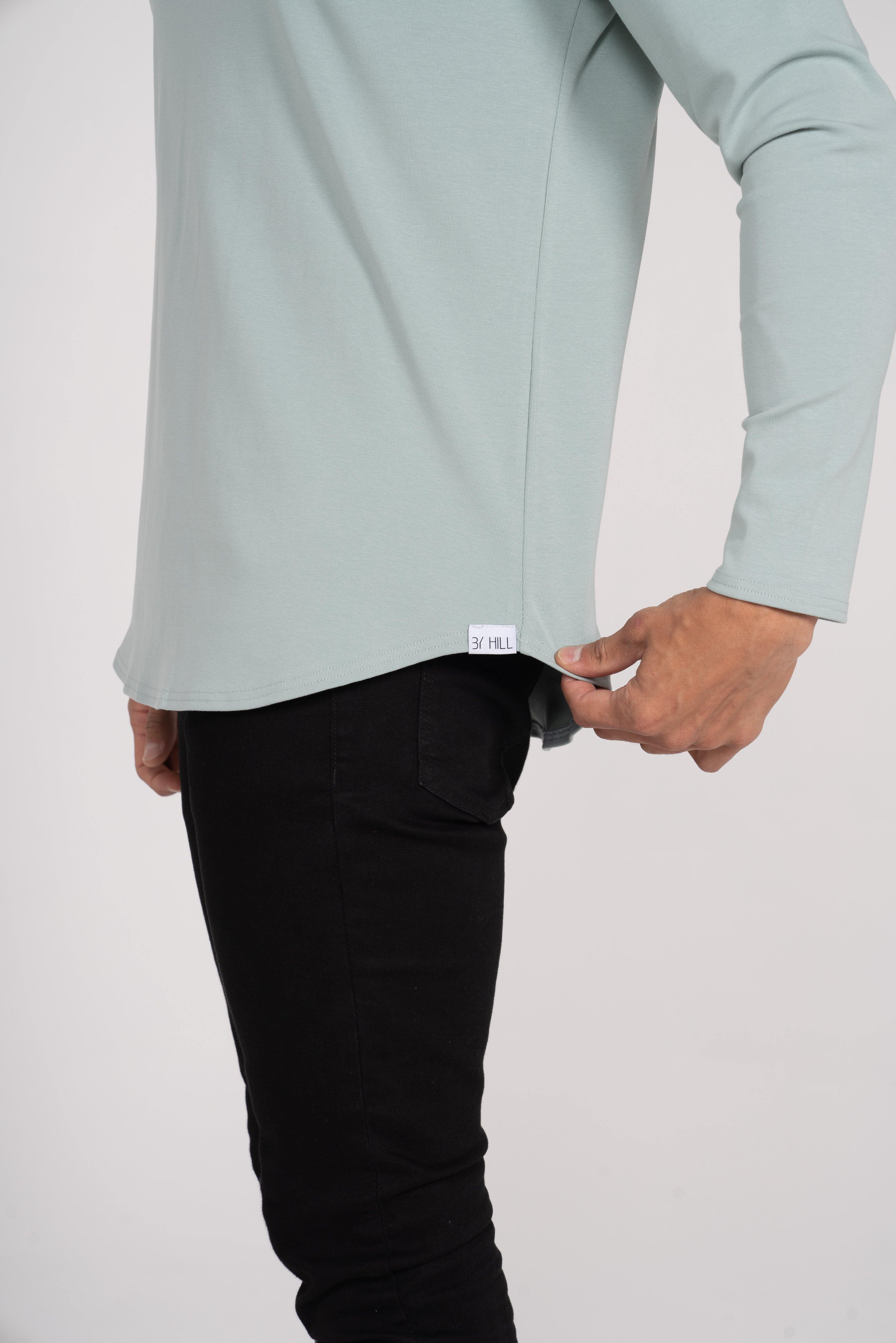 L/S Curve Henley: Arctic Blue - Rule Of Threads