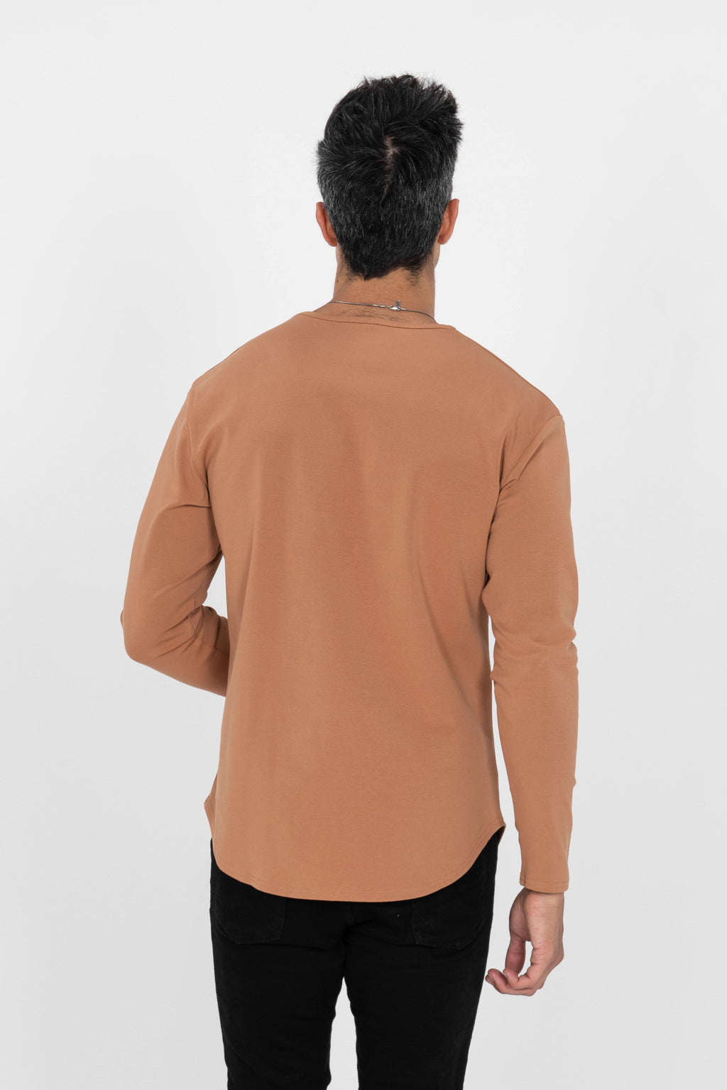 L/S Curve Henley: Caramel - Rule Of Threads