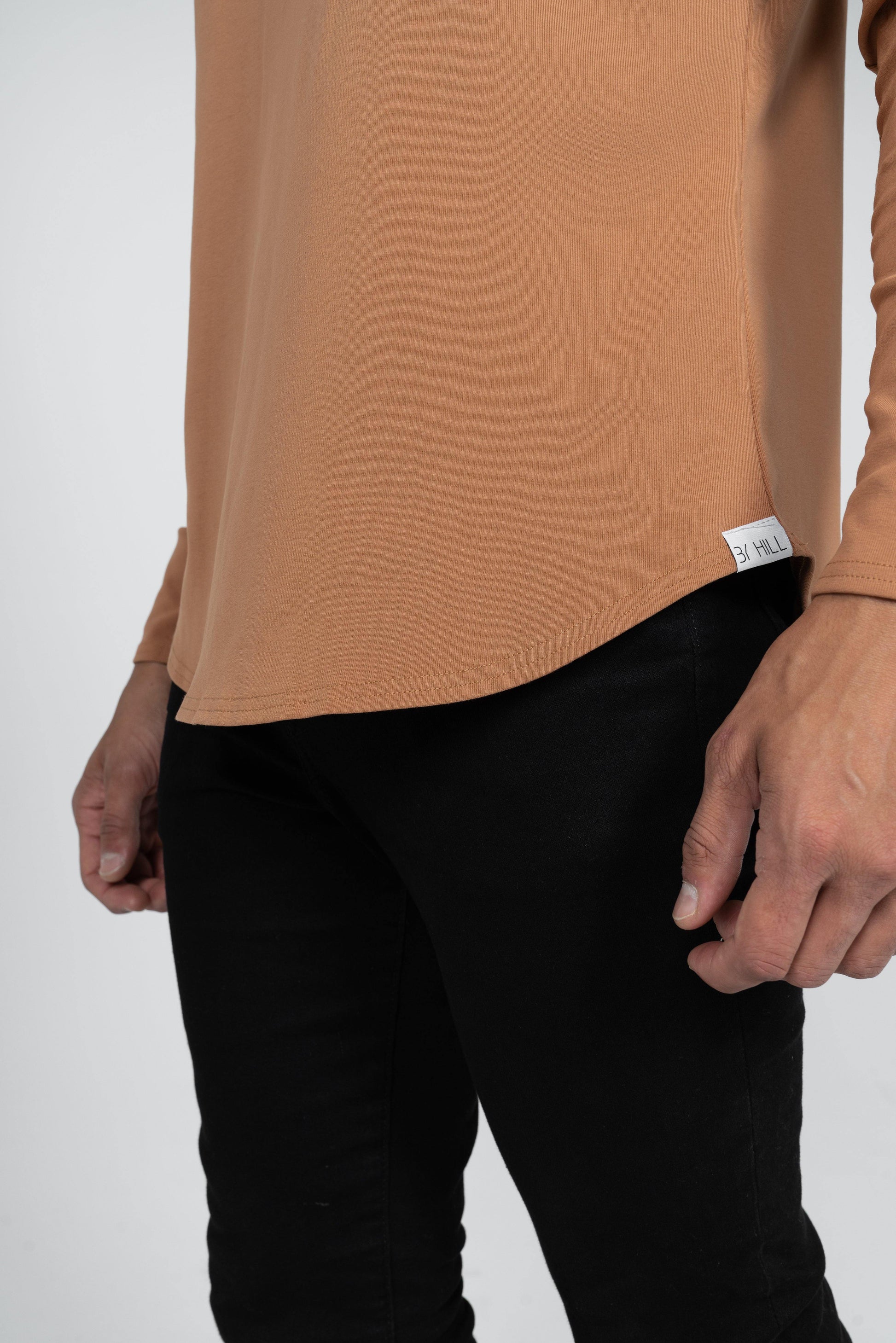 L/S Curve Henley: Caramel - Rule Of Threads