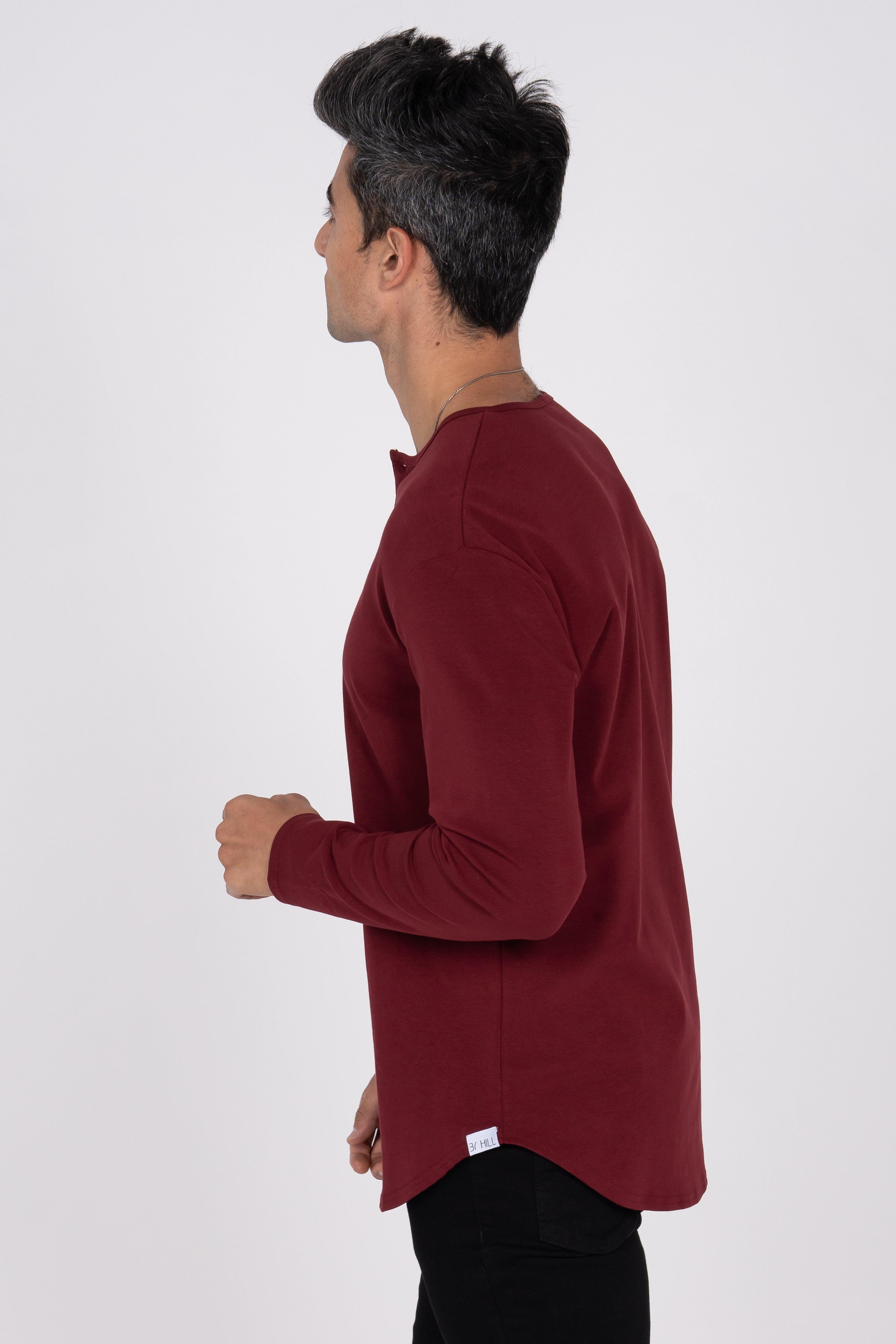 L/S Curve Henley: Merlot - Rule Of Threads