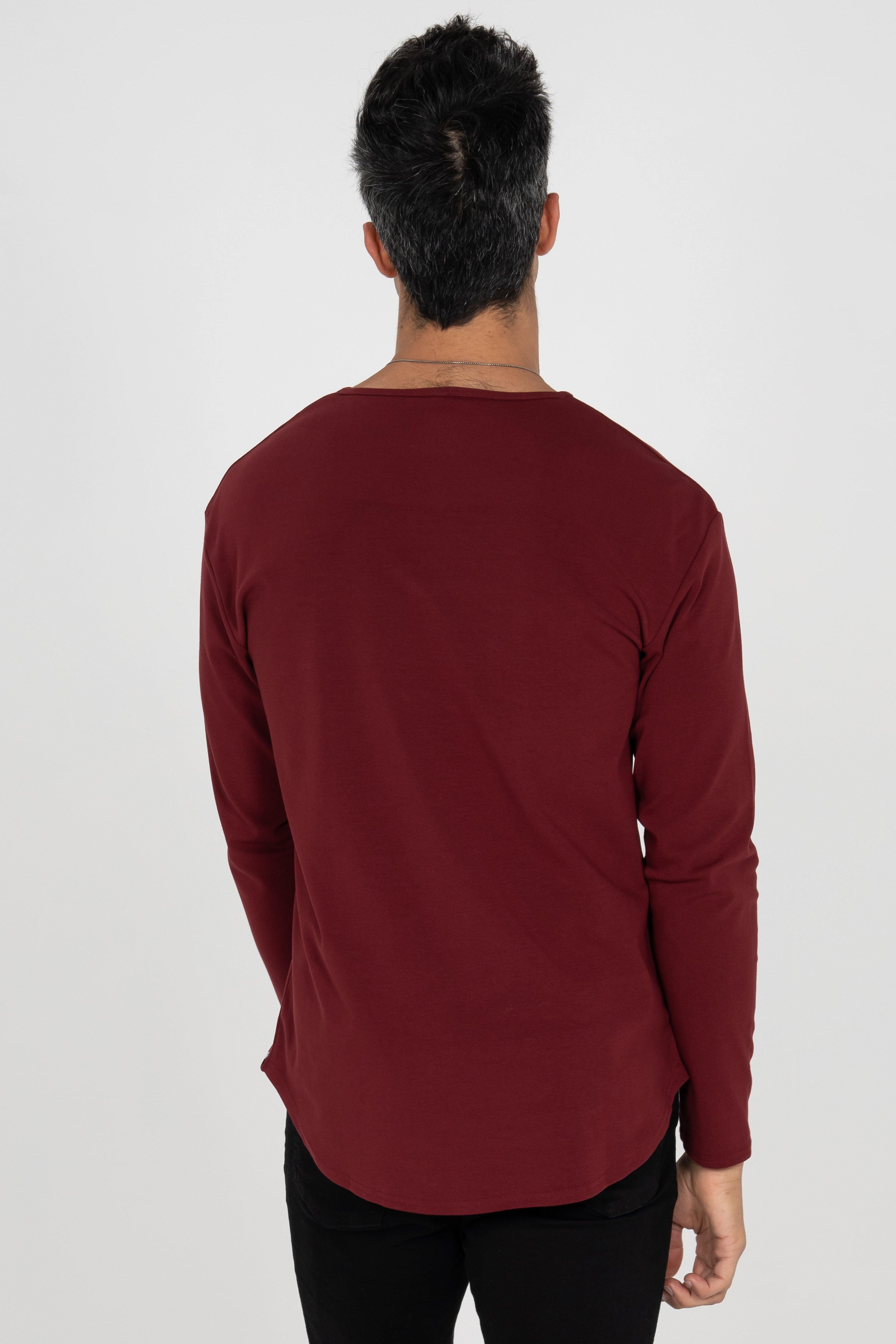 L/S Curve Henley: Merlot - Rule Of Threads