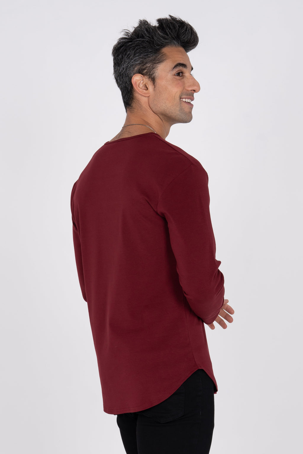 L/S Curve Henley: Merlot - Rule Of Threads