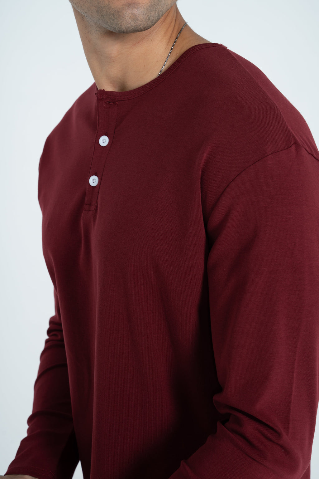 L/S Curve Henley: Merlot - Rule Of Threads