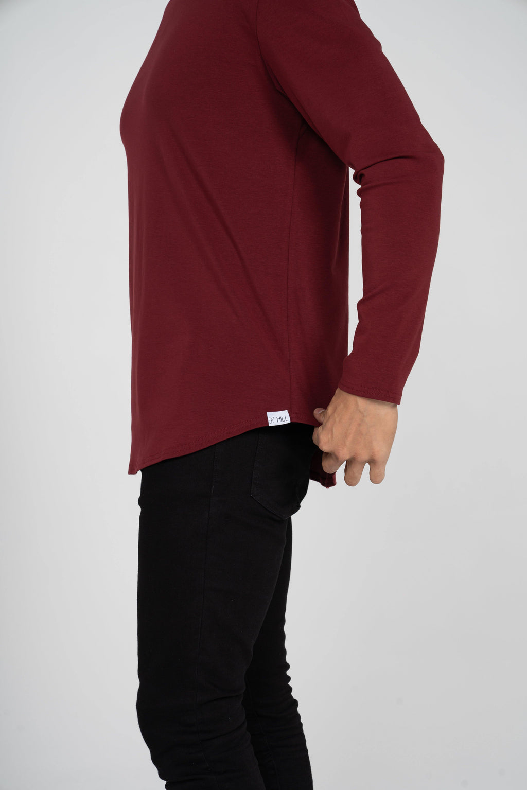 L/S Curve Henley: Merlot - Rule Of Threads