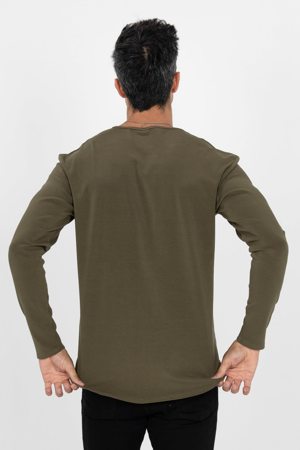 L/S Curve Henley: Olive - Rule Of Threads