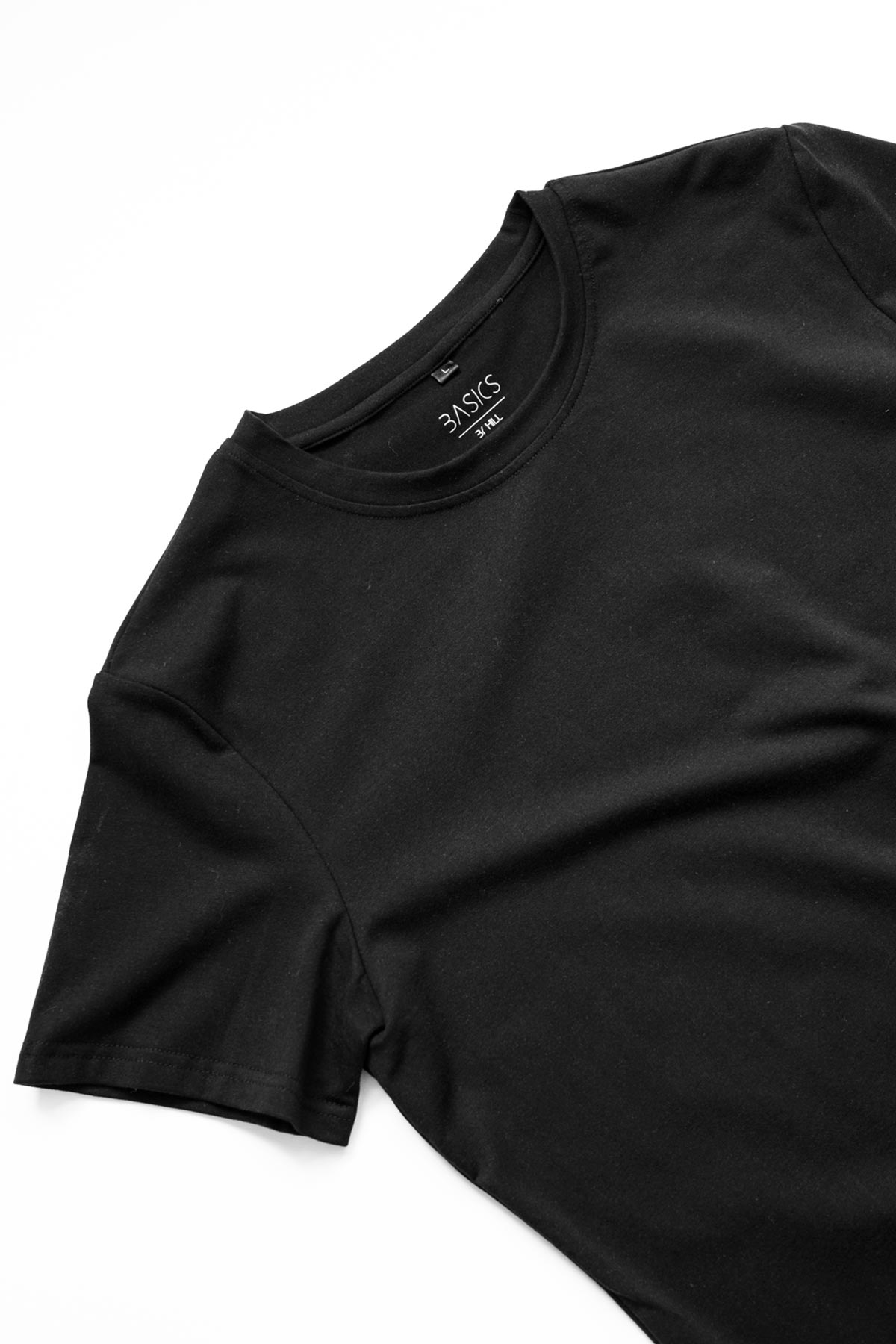 Slim Curve Crew T-Shirt: Black - Rule Of Threads