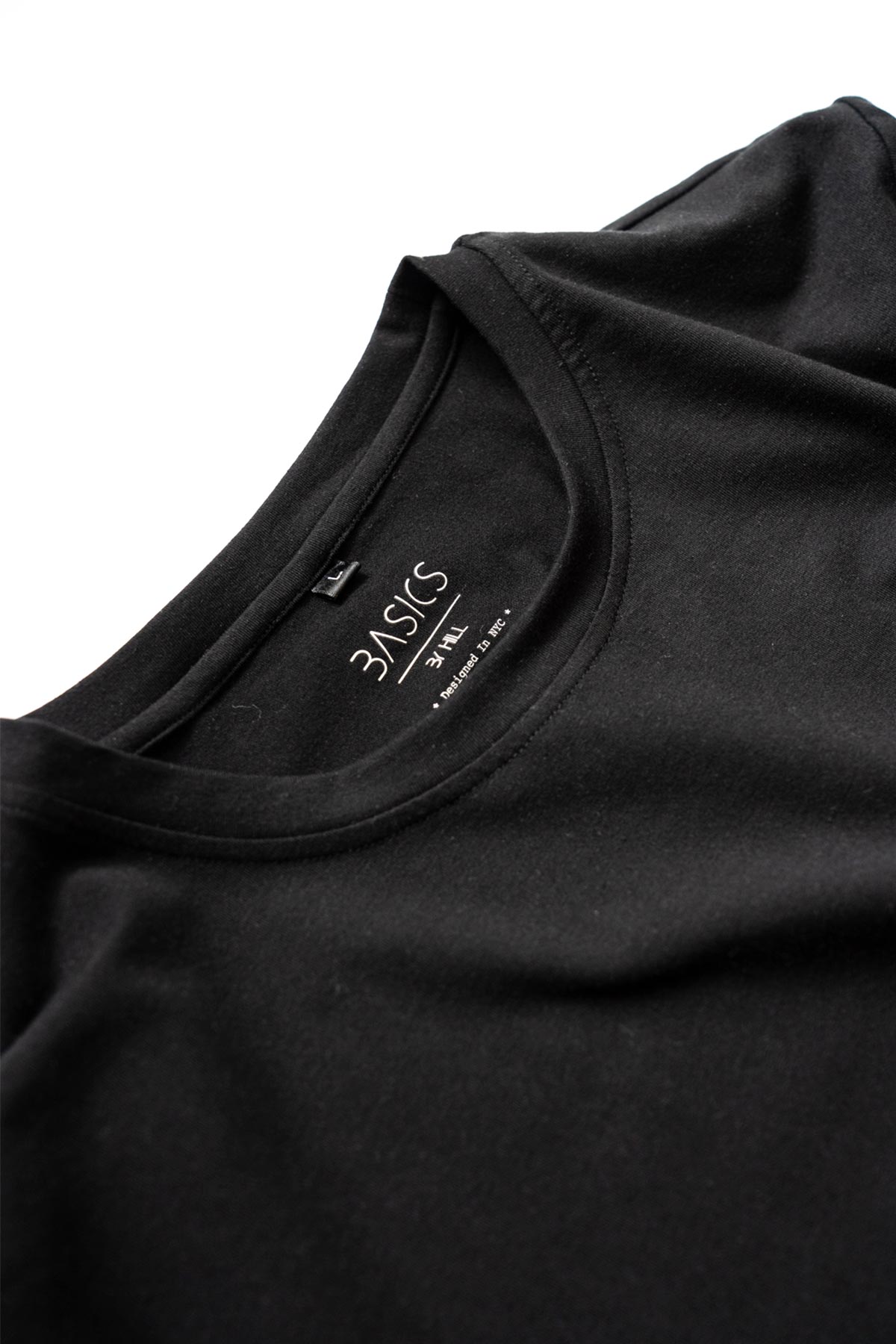 Slim Curve Crew T-Shirt: Black - Rule Of Threads