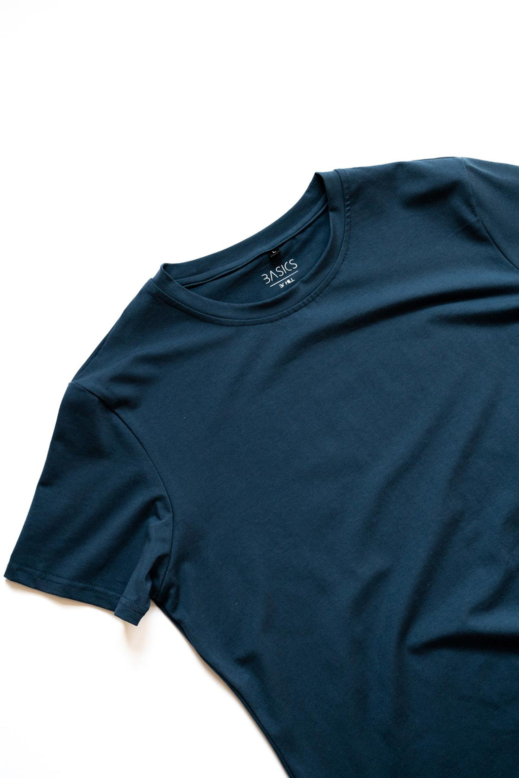 Slim Curve Crew T-Shirt: Charcoal Blue - Rule Of Threads