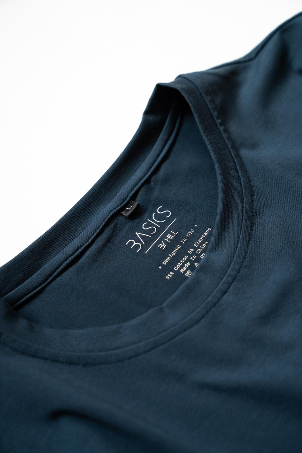 Slim Curve Crew T-Shirt: Charcoal Blue - Rule Of Threads
