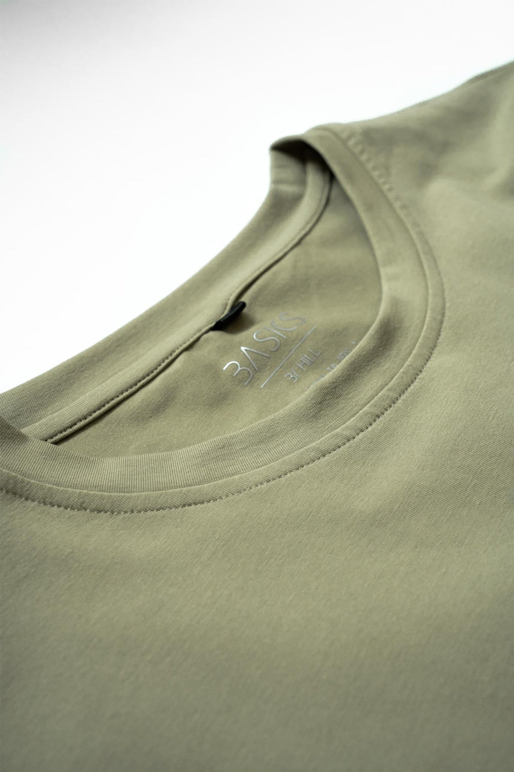 Slim Curve Crew T-Shirt: Khaki Green - Rule Of Threads