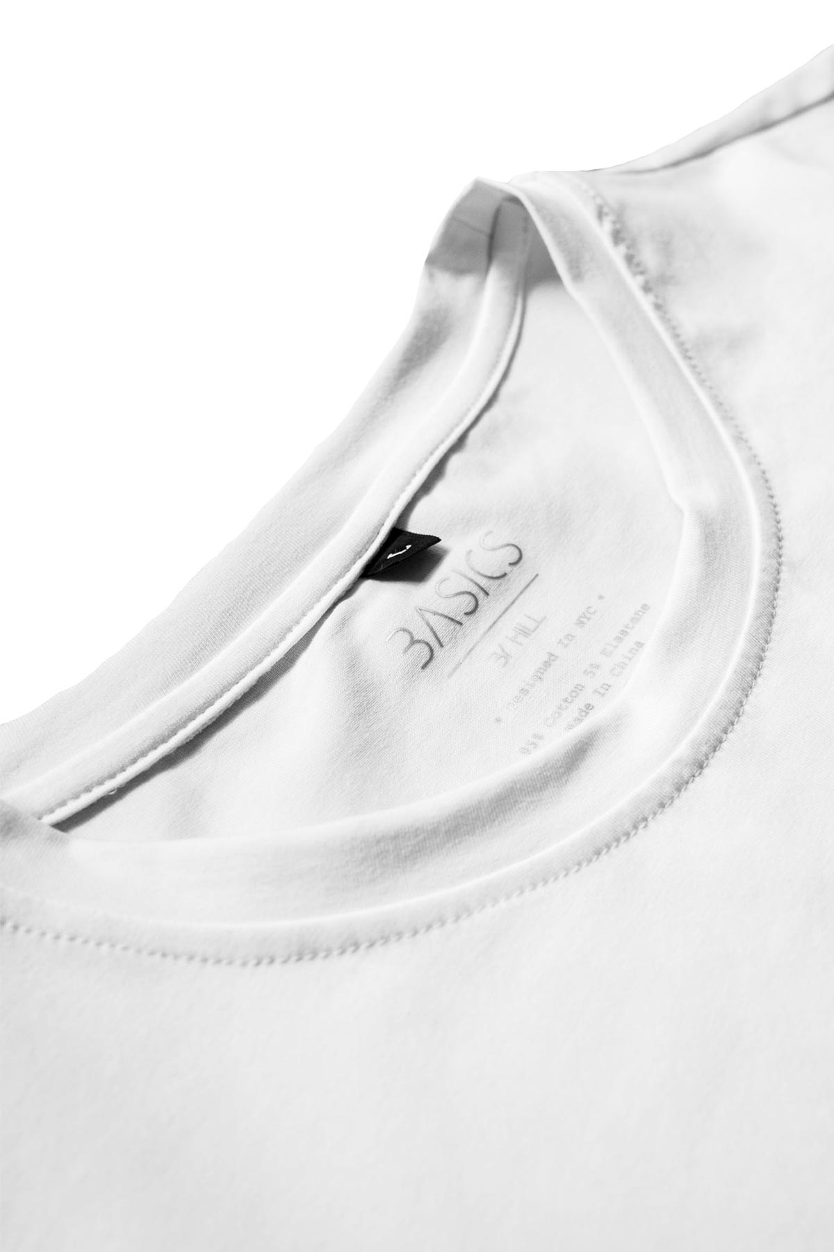 Slim Curve Crew T-Shirt: White - Rule Of Threads